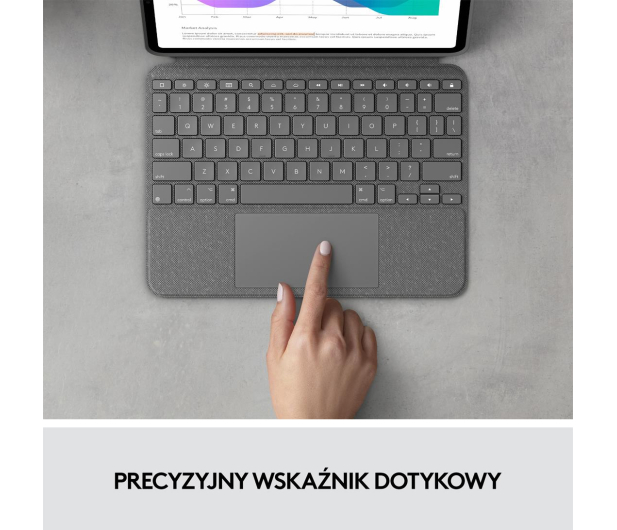 Logitech Combo Touch iPad Pro 11" (1., 2., 3., 4 gen) szary - 1046093 - zdjęcie 9